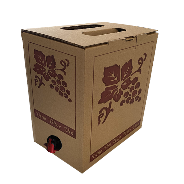 Bag in box vino da 5 Lt. 18,8 x 12,9 x 25cm (LxPxH) Confezione da 10 pezzi
