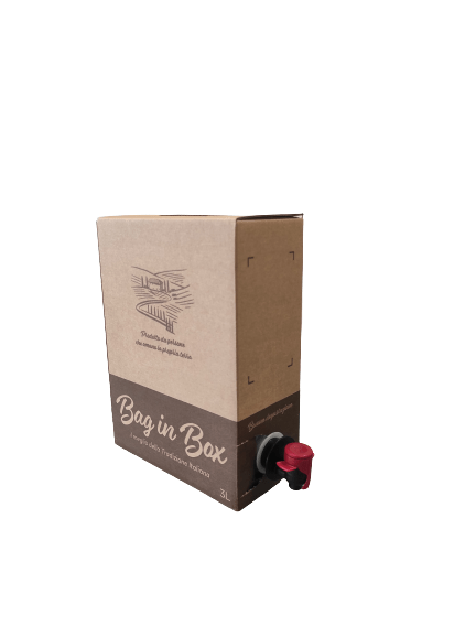 Bag in box vino da 3 Lt. 18 x 9 x 23,5cm (LxPxH) Confezione da 10 pezzi