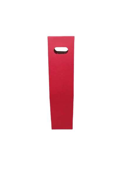 Porta Bottiglia singola con manico 10,1 x 10,1 x 42 Confezione da 20 pezzi Rosso