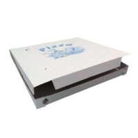 Scatola per pizza 45 x 45 x 5 Confezione da 100 pezzi - Logo azzurro 10 scatola-logo_blu