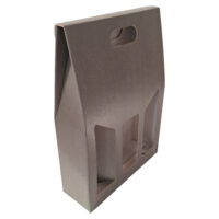 Porta bottiglia tripla con manico 27 x 9 x 38 - Grigio Antracite - Confezione da 20 pezzi 5 Porta_bottiglie_triplo_grigio_antracite